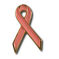 Stock Breast Cancer Awareness Pink Ribbon Lapel Pin